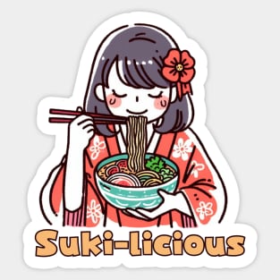 Ramen Life Delicious food Kimono girl Sticker